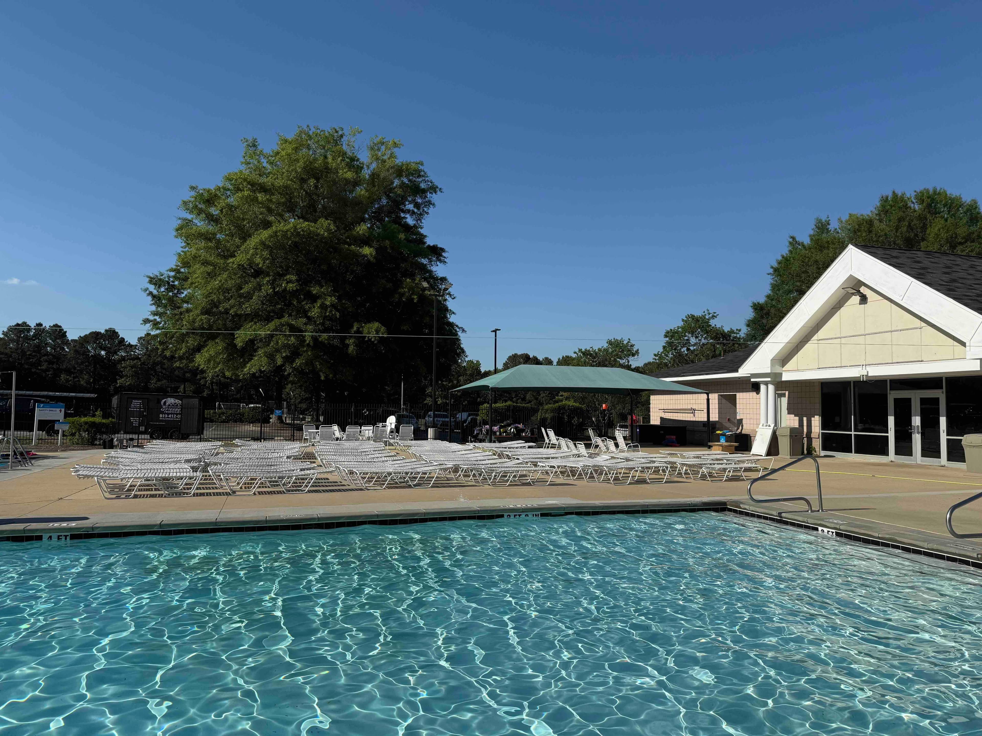 picture of the pool at ymca of the triangle after being cleaned