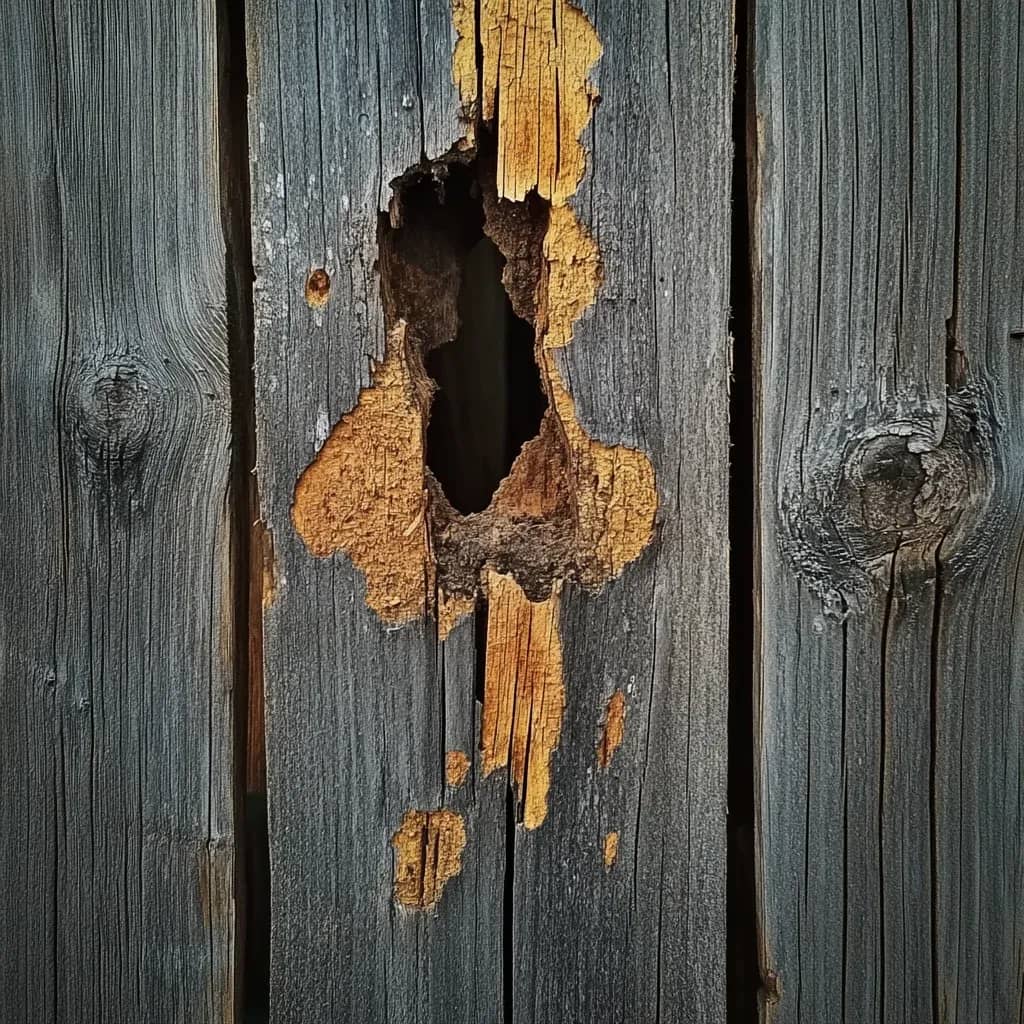 rotting wood on a fence in wake forest nc